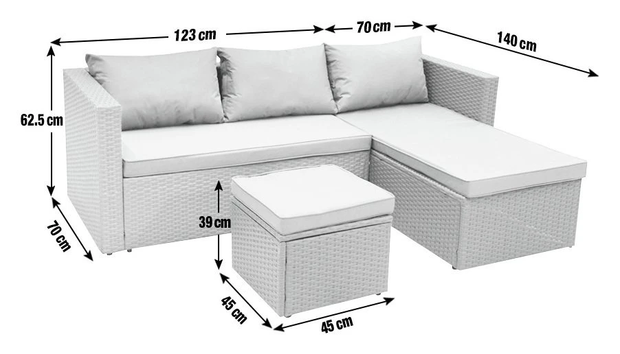 Habitat 4 Seater Rattan Effect Garden Sofa Set - Grey - Image 3