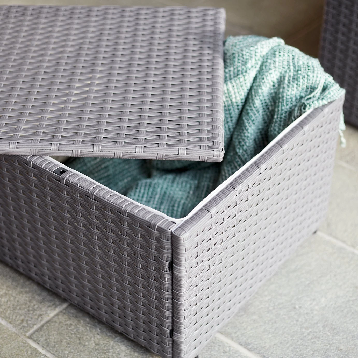 Habitat 4 Seater Rattan Effect Garden Sofa Set - Grey - Image 10