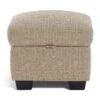 Habitat Lisbon Fabric Storage Footstool - Beige