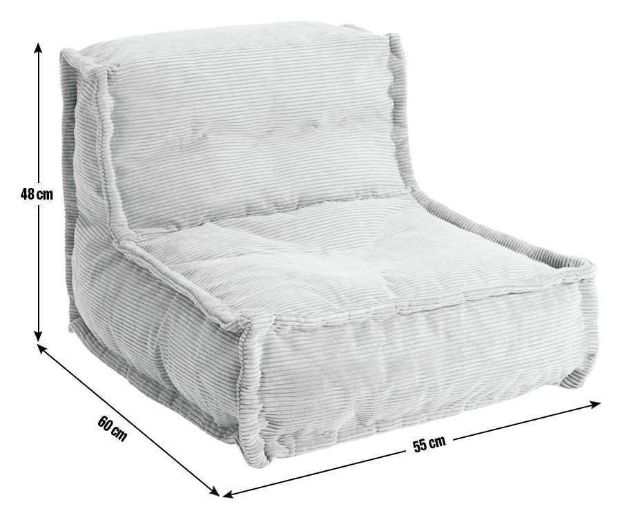 Habitat Kids Mini Estelle Cord Bean Bag - Green - Image 3