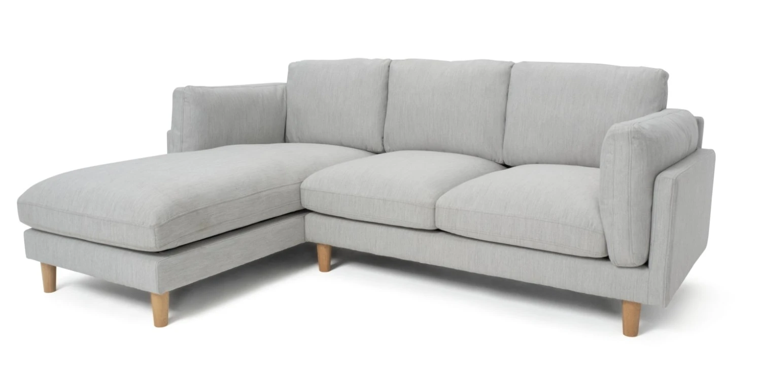 Habitat Salome Fabric Left Hand Corner Chaise Sofa - Grey