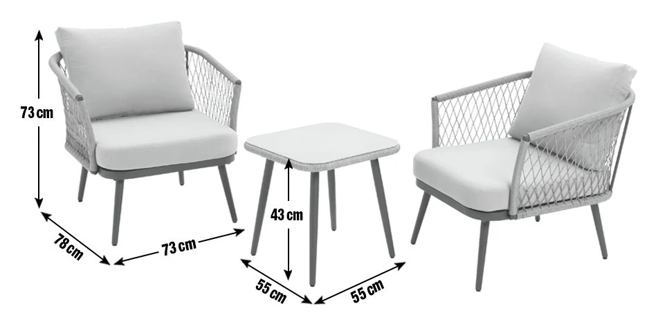 Habitat Somerset 2 Seater Rattan Effect Garden Bistro Set - Image 3