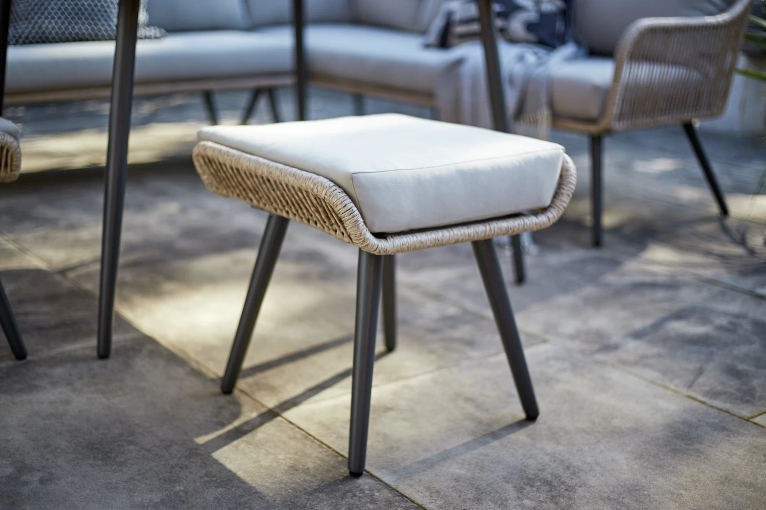 Habitat Malta 6 Seater Rattan Effect Garden Corner Sofa Set - Image 7