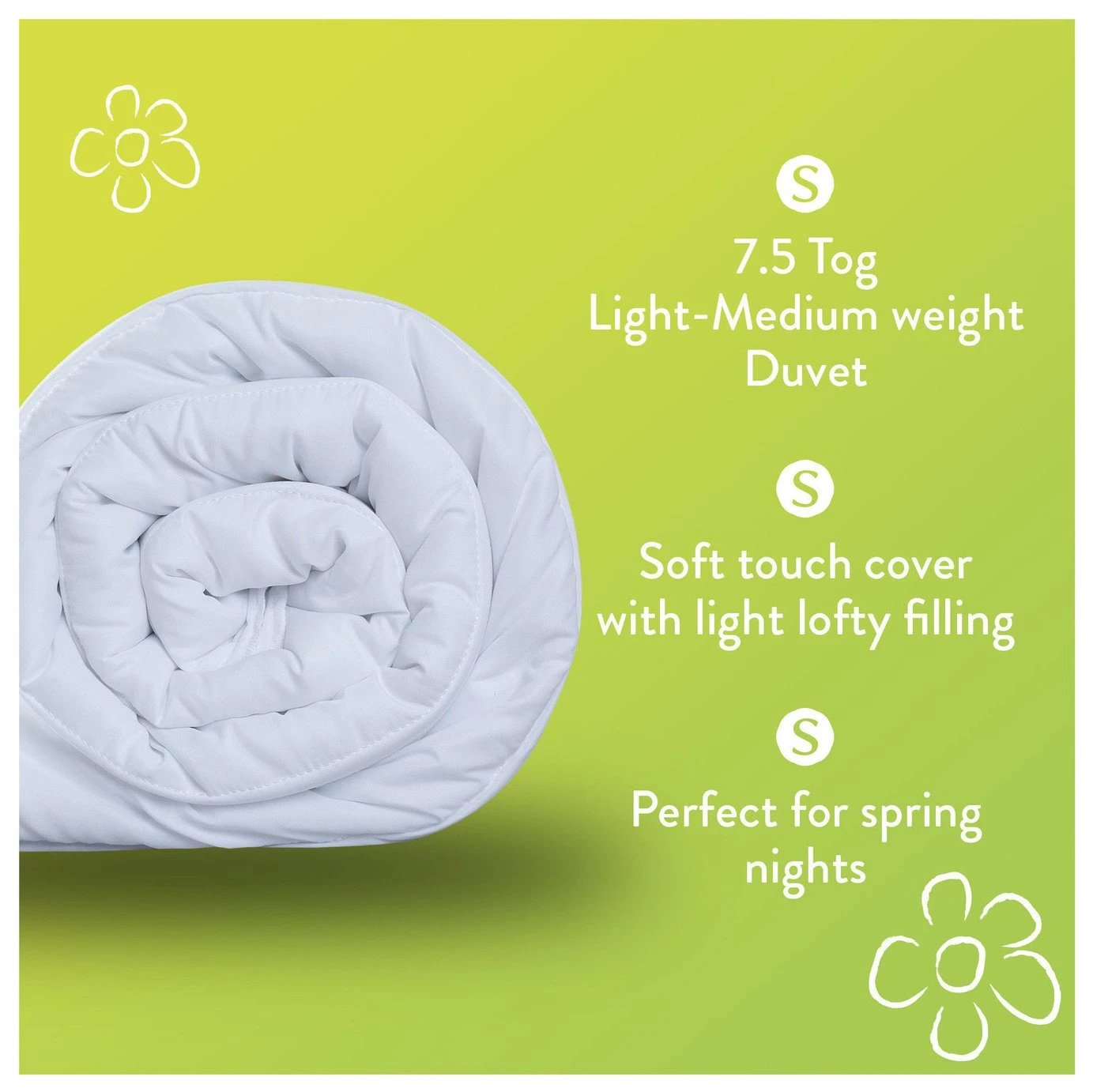 Slumberdown Spring Non Allergic 7.5 Tog Duvet - Single - Image 2