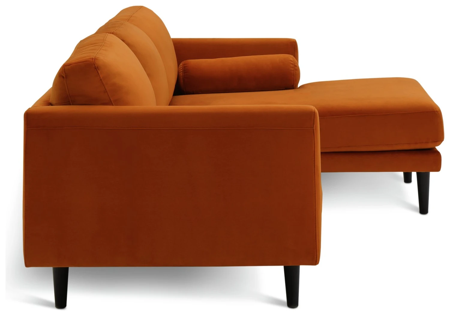 Habitat Jacob Velvet Right Hand Corner Sofa - Orange - Image 4