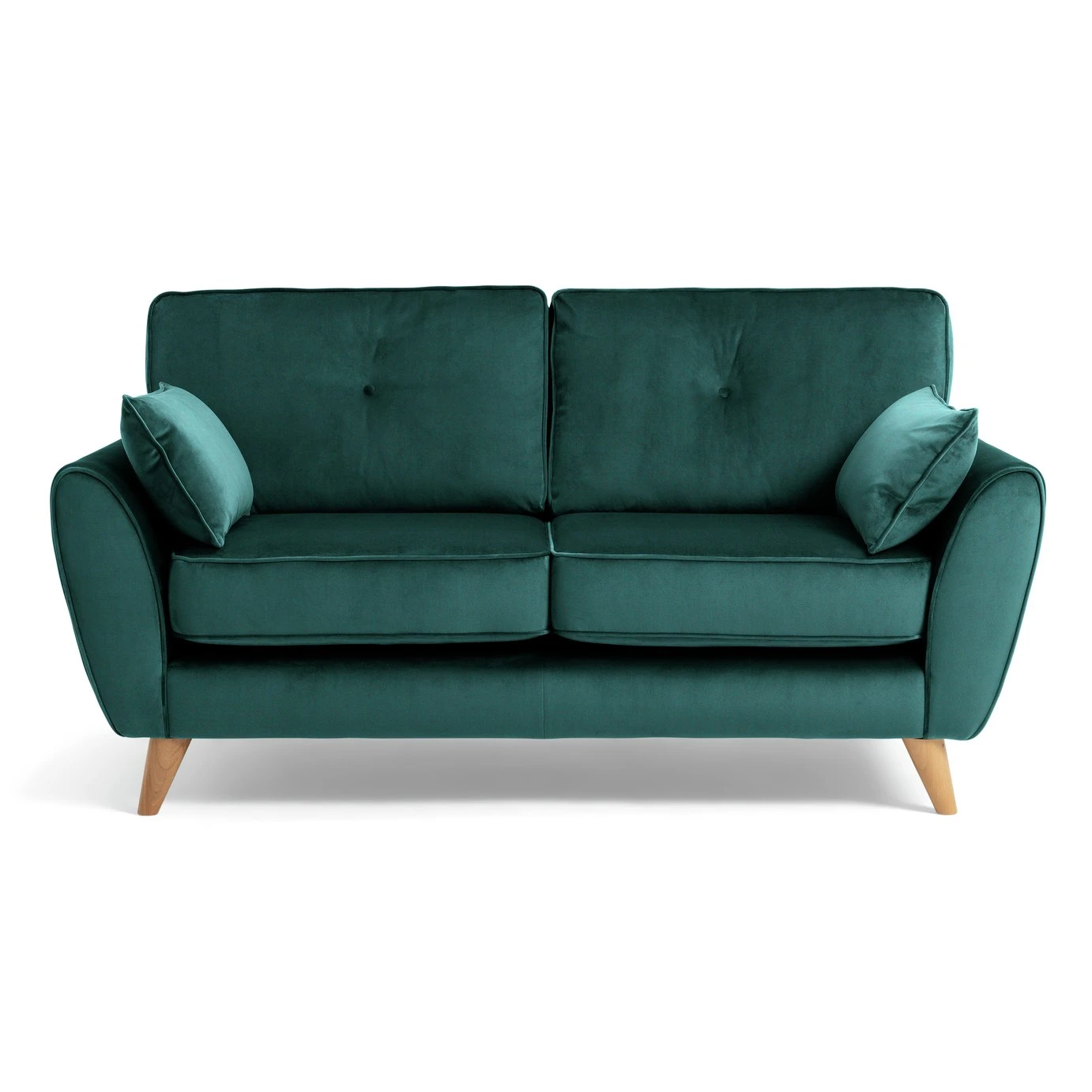 Habitat Iris Fabric 2 Seater Sofa - Teal