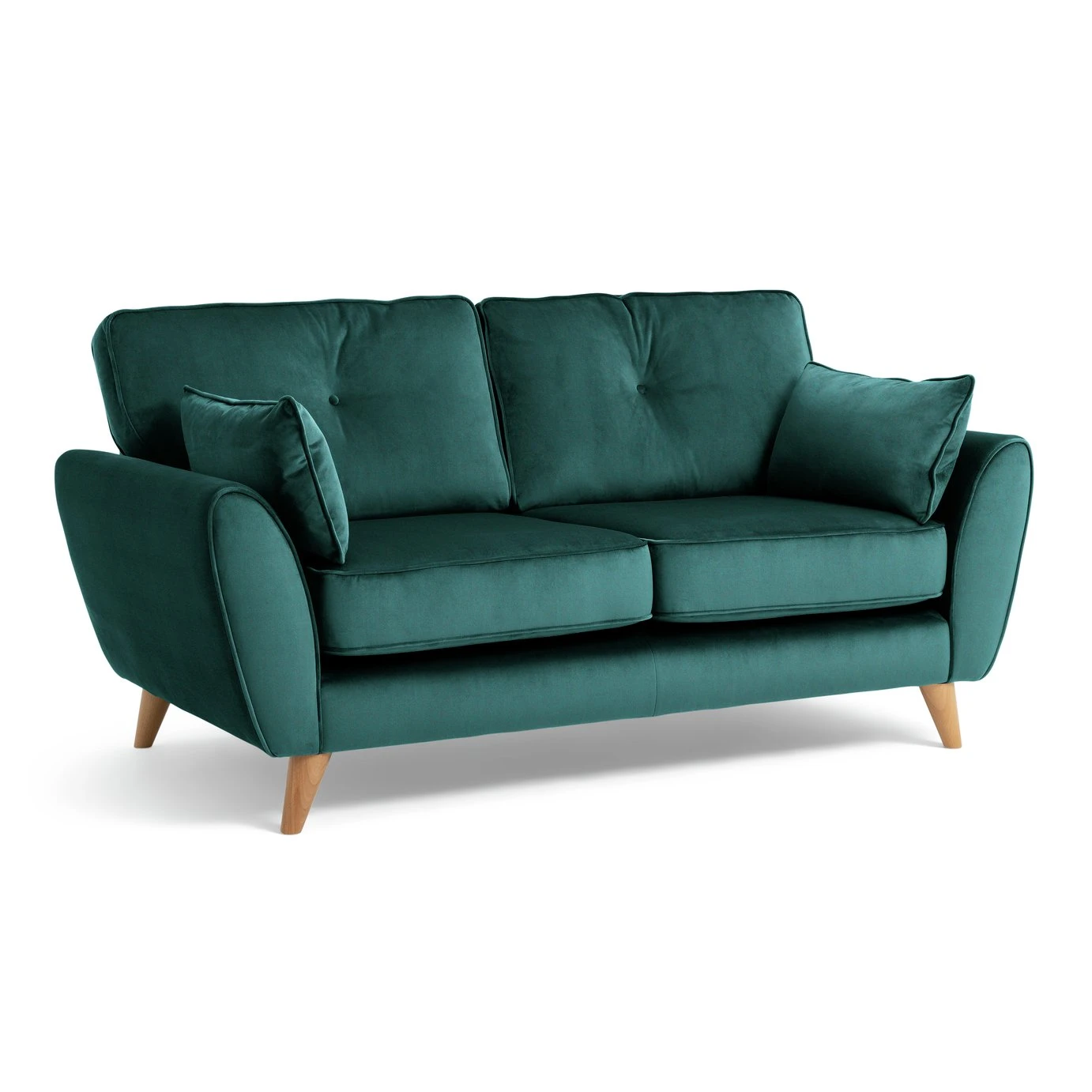 Habitat Iris Fabric 2 Seater Sofa - Teal - Image 4