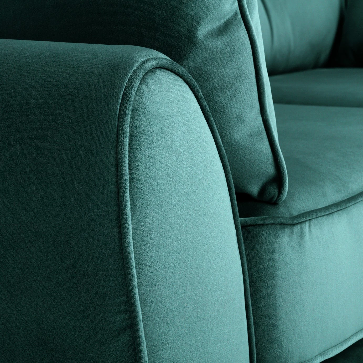 Habitat Iris Fabric 2 Seater Sofa - Teal - Image 8