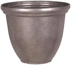 Terrastyle 45cm Plastic Metalic Silver Planter