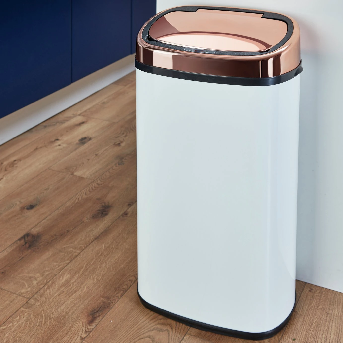 Tower 58 Litre Sensor Bin - Rose Gold And White - Image 2