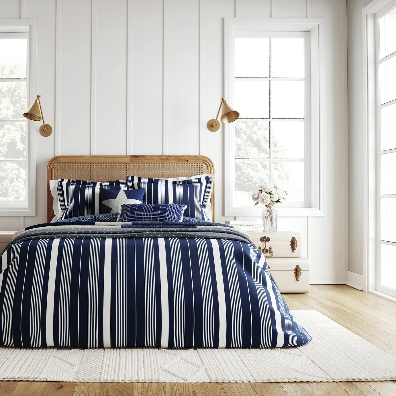 Helena Springfield Cotton Hampton Stripe Bedding Set- Single - Image 2