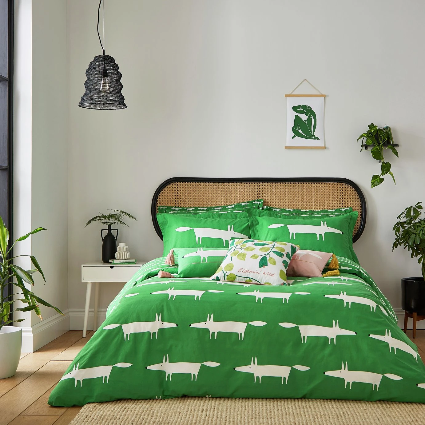 Scion Cotton Mr Fox Mint Green Bedding Set - Single - Image 2