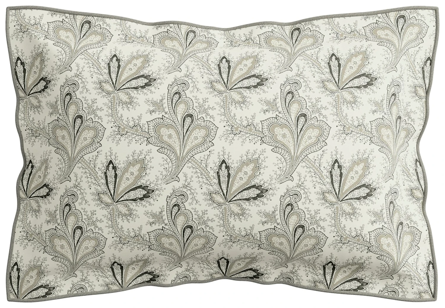 V&A Cotton 200 TC Aarya Indian Paisley Pillowcase - White