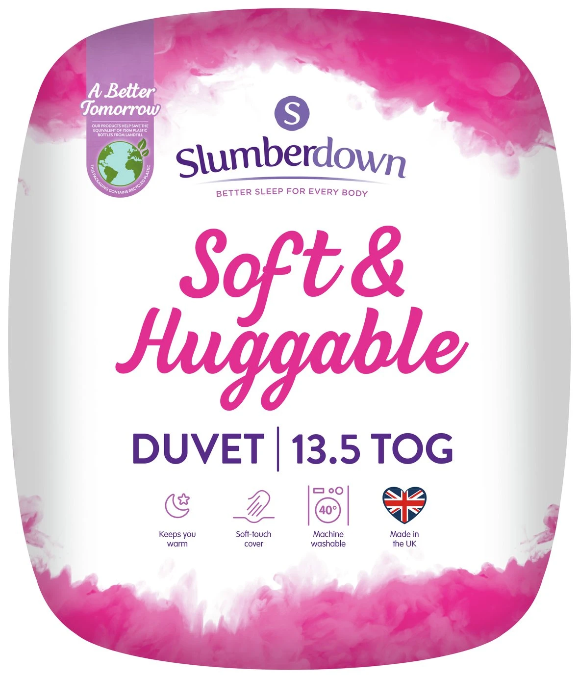 Slumberdown Soft And Huggable 13.5 Tog Duvet - Single