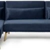 Habitat Andy Left Corner Velvet Clic Clac Sofa Bed - Navy