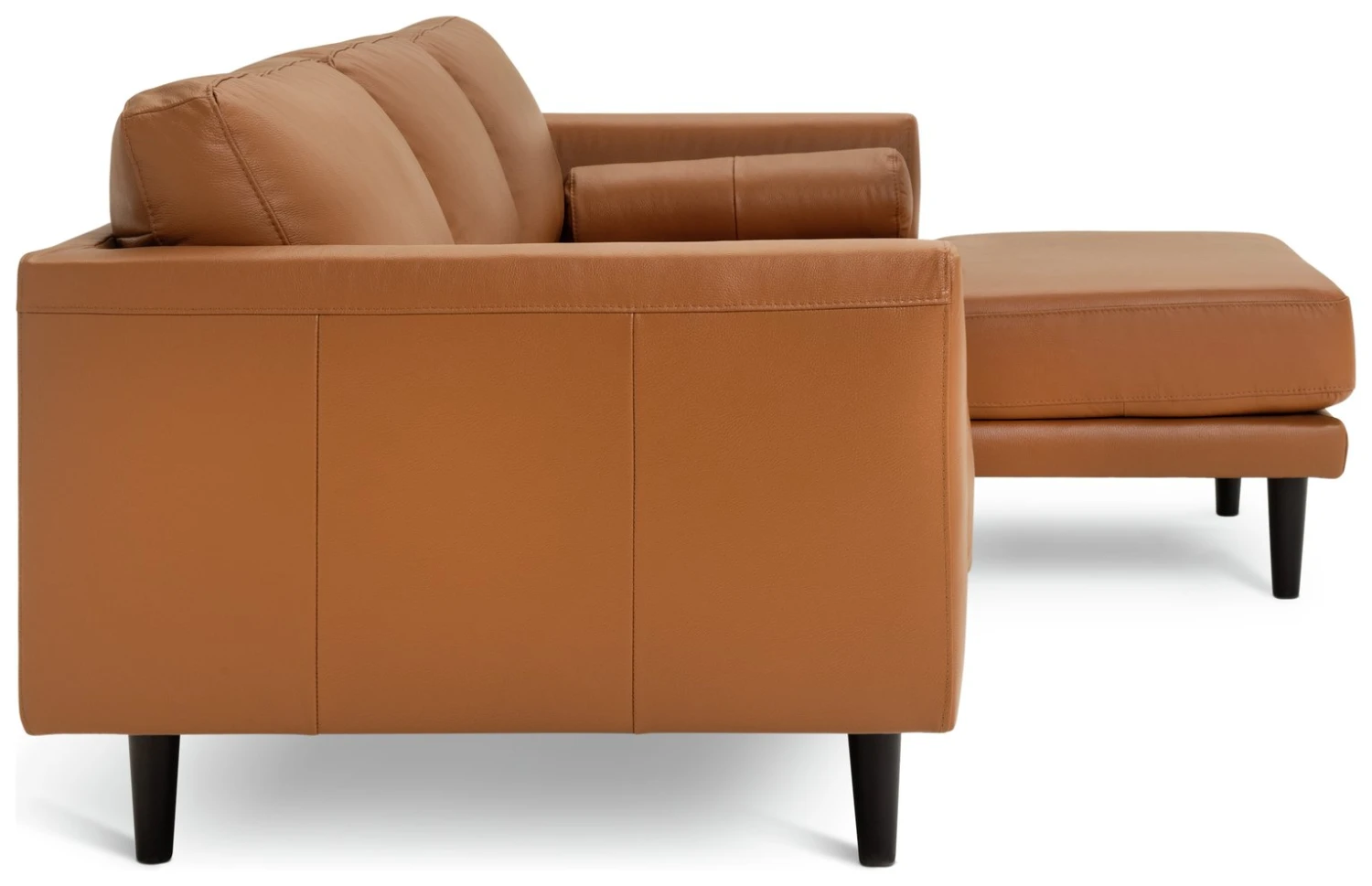 Habitat Jackson Leather Right Corner Chaise Sofa - Tan - Image 7
