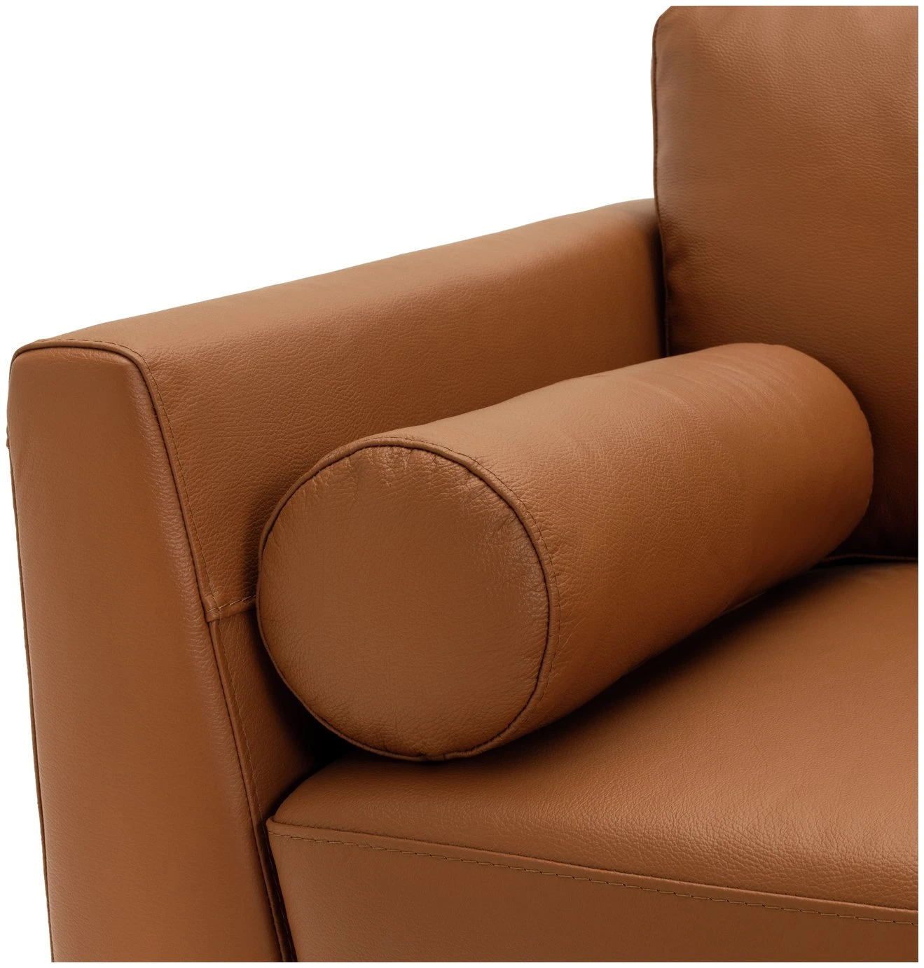 Habitat Jackson Leather Right Corner Chaise Sofa - Tan - Image 8