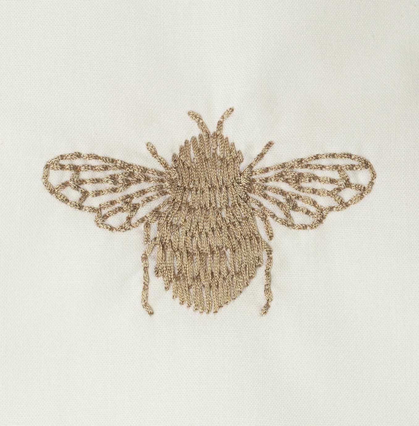 Habitat 180TC Embroidered Bee White Bedding Set - Single - Image 2