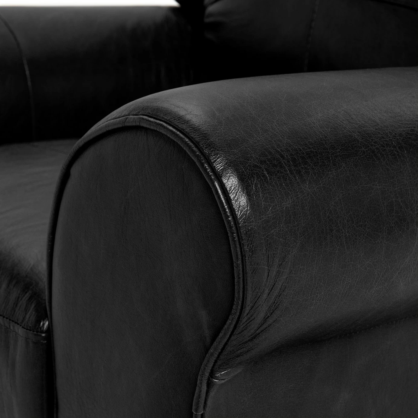 Habitat Salisbury Leather Armchair - Black - Image 7