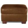 Habitat Salisbury Leather Storage Footstool - Tan