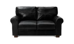 Habitat Salisbury Leather 2 Seater Sofa - Black