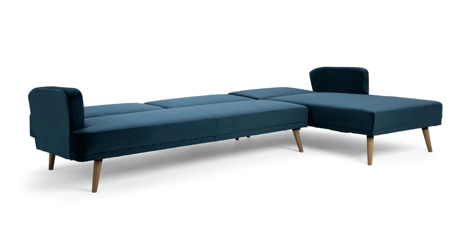 Habitat Andy Right Corner Velvet Clic Clac Sofa Bed - Navy - Image 10