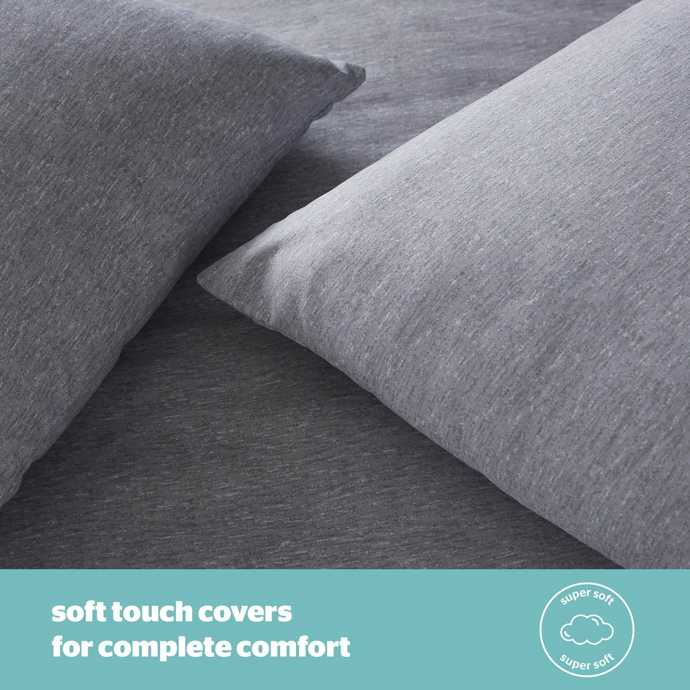 Silentnight Coverless 10.5Tog Grey Duvet & Pillowcase-Single - Image 3