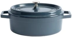 Habitat 3.6 Litre Cast Aluminium Casserole Dish - Blue
