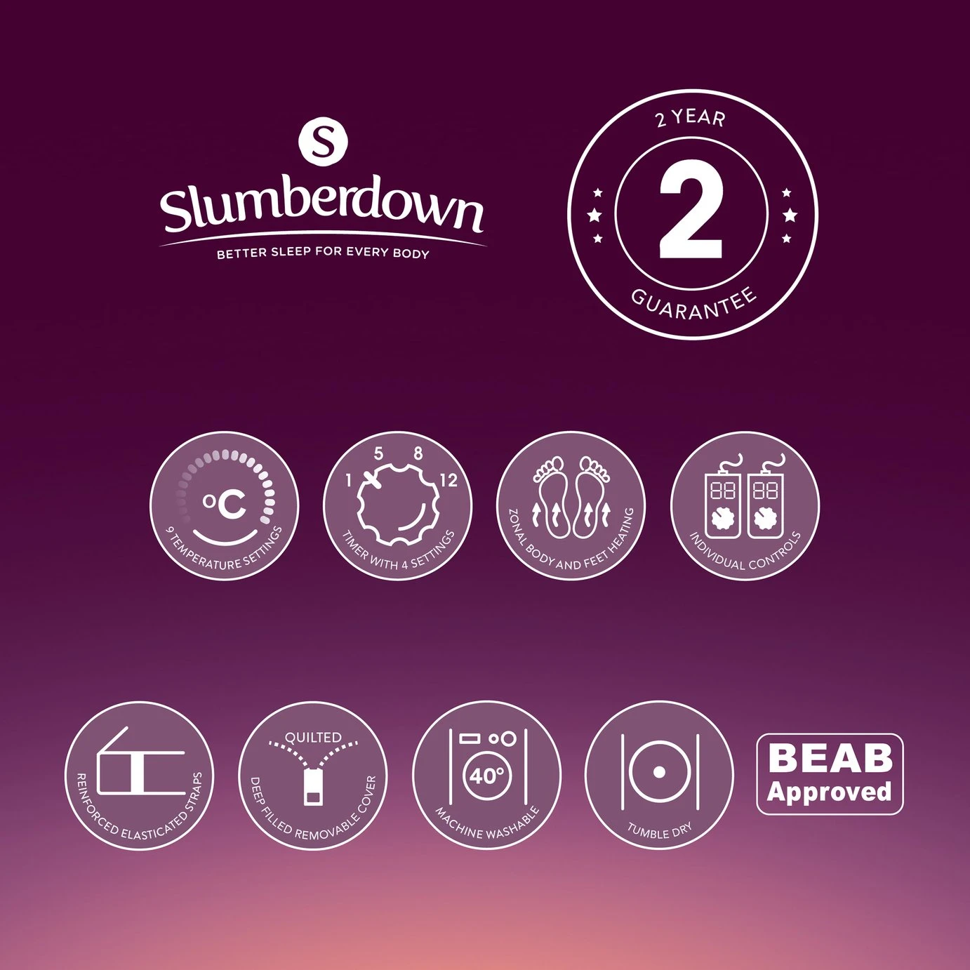 Slumberdown Perfeclty Warm Luxury Electric Blanket-Superking - Image 13