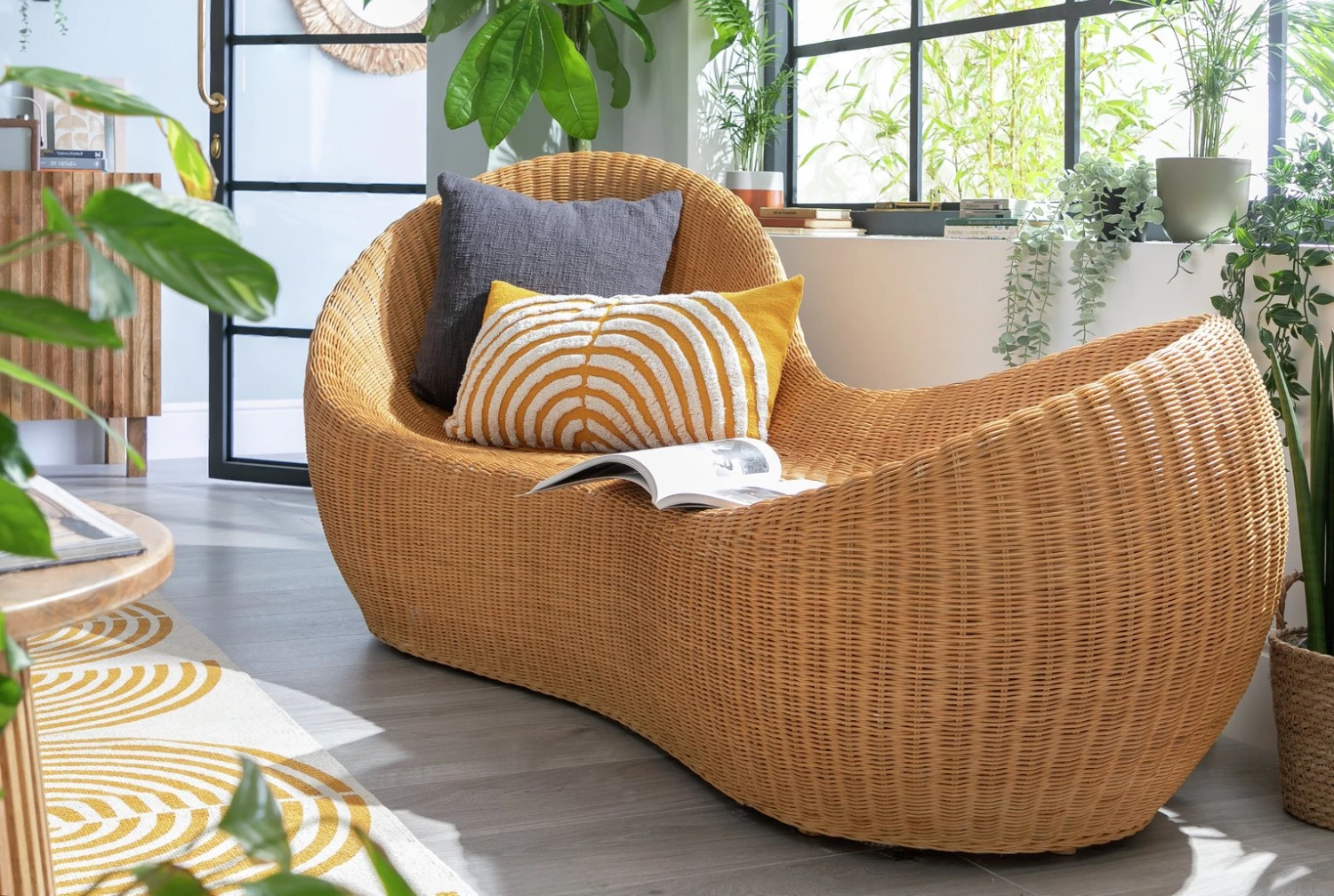 Habitat Betal Rattan 2 Seater Sofa - Natural - Image 3