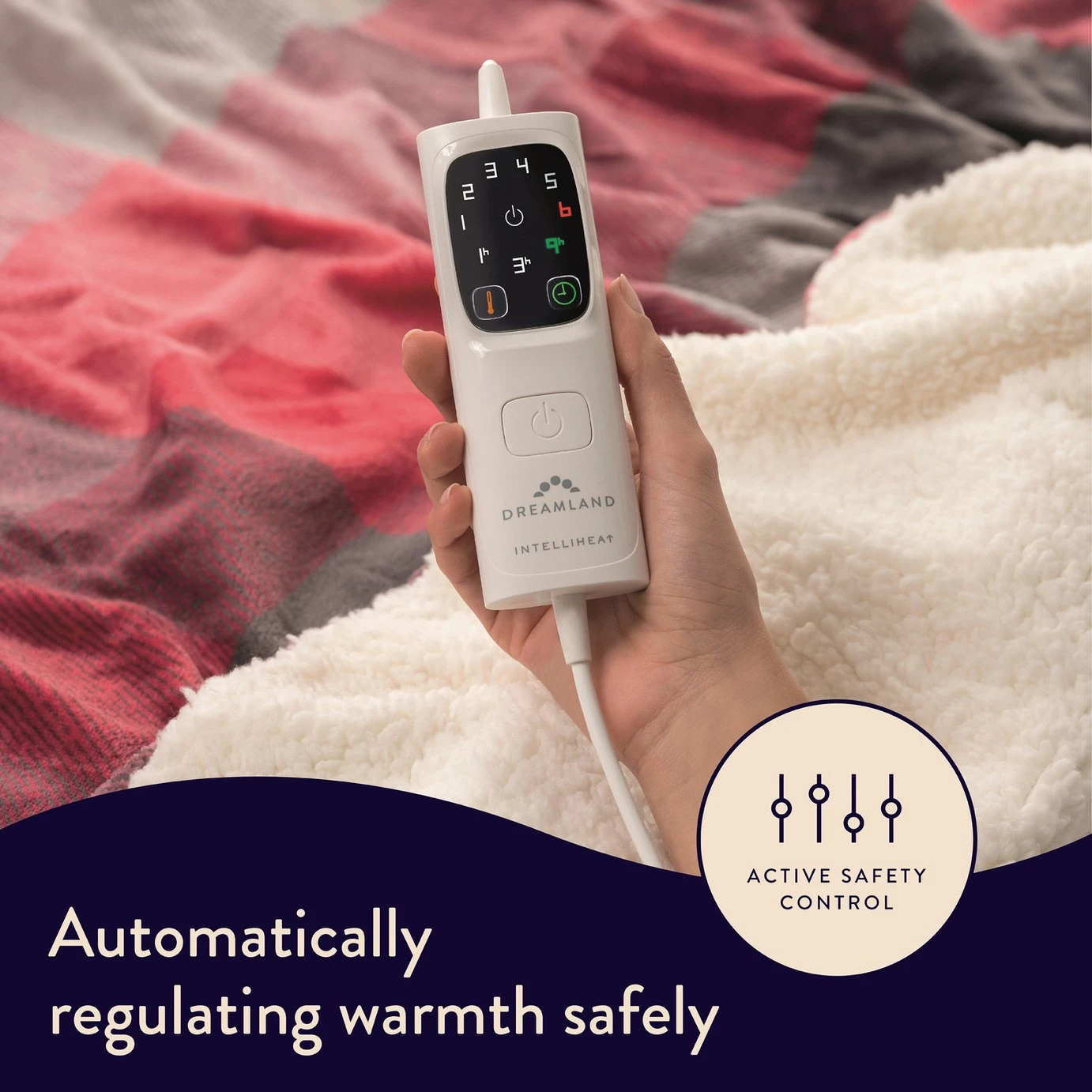 Dreamland Sherpa Tartan Reversible Overblanket - Image 6