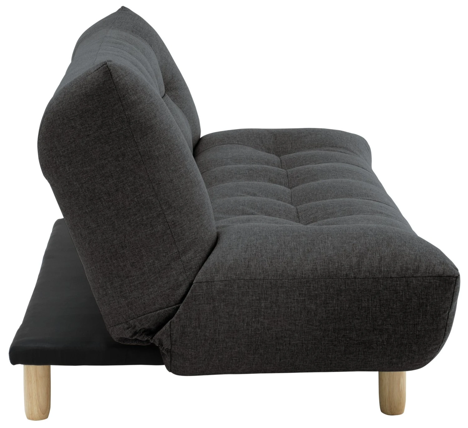 Habitat Kota 3 Seater Fabric Clic Clac Sofa Bed - Charcoal - Image 5