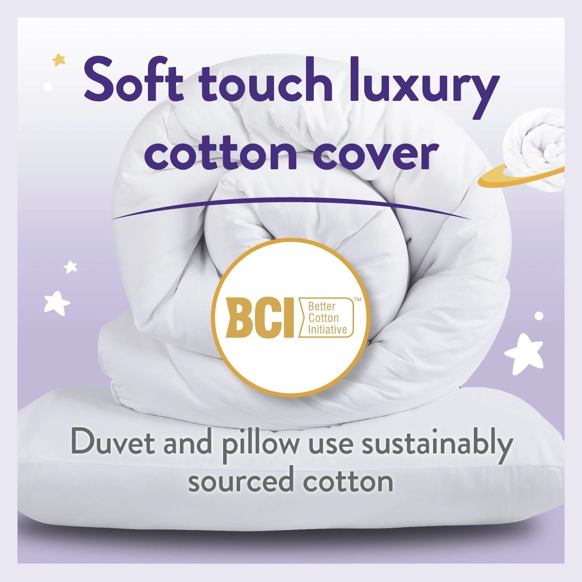 Slumberdown Soft Touch Anti Allergy 4 Tog Kids Duvet-Toddler - Image 4
