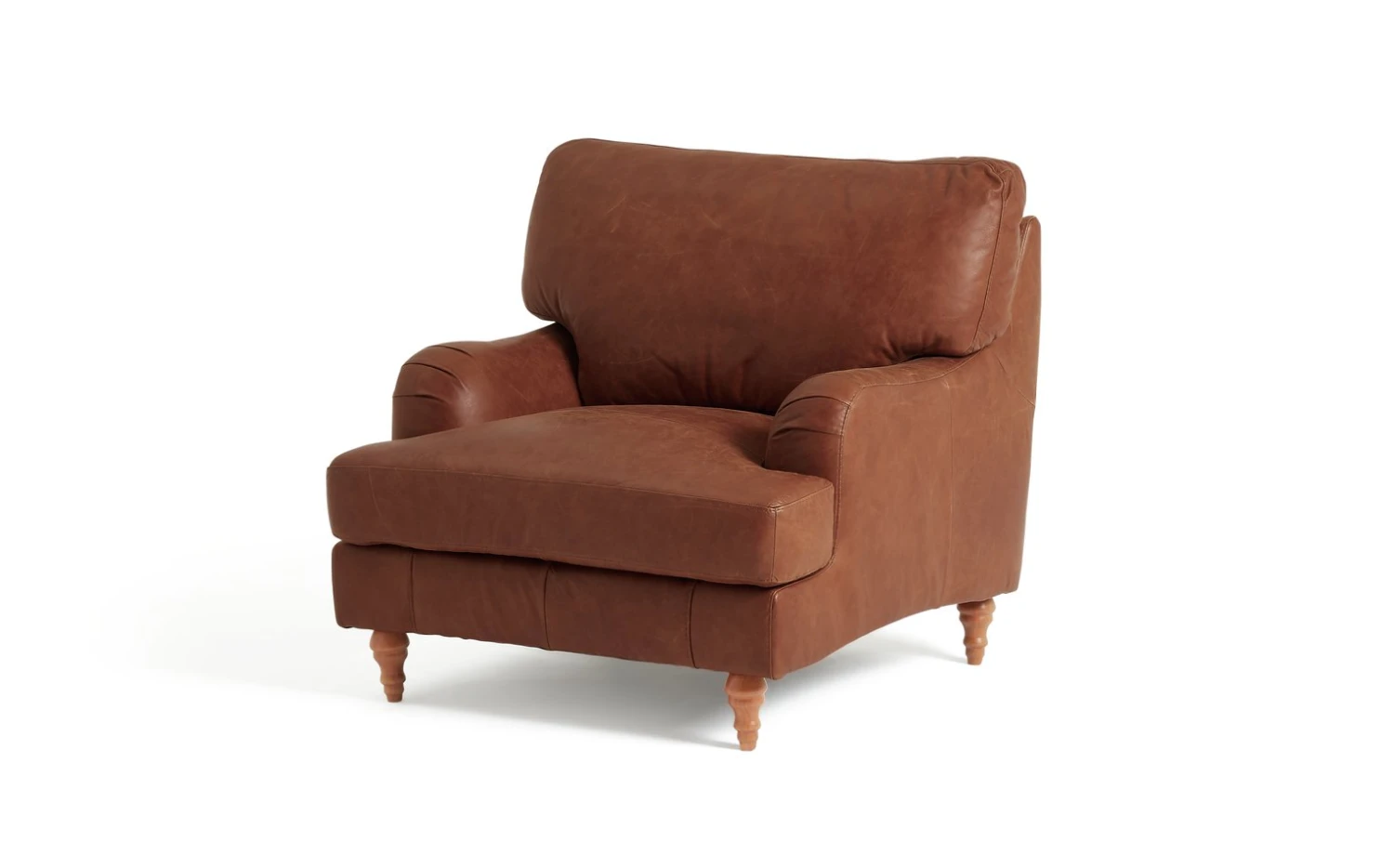 Habitat Livingston Leather Armchair - Tan - Image 5