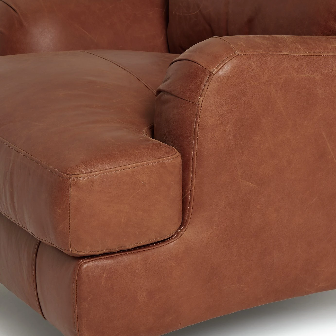Habitat Livingston Leather Armchair - Tan - Image 7