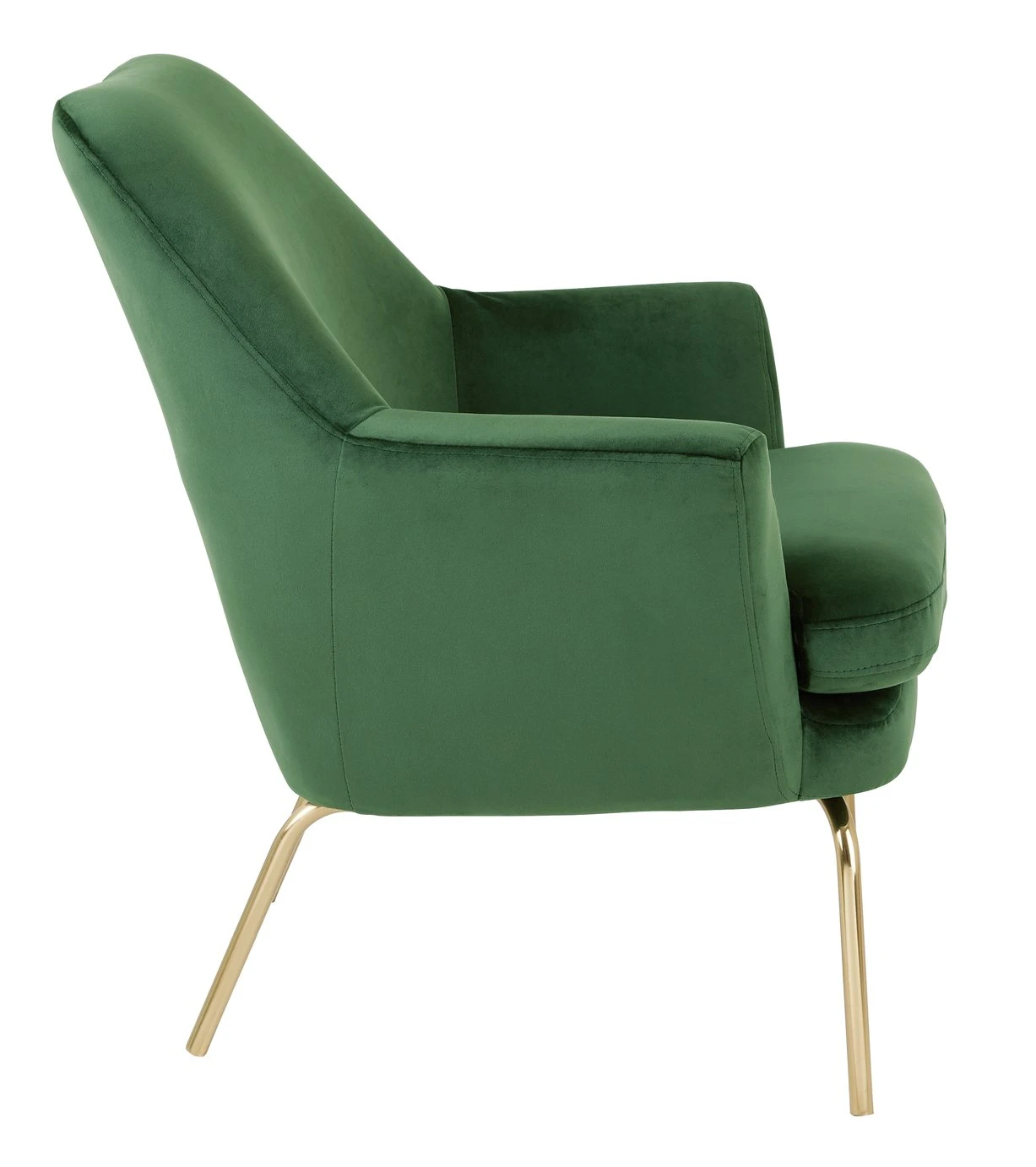 Habitat Celine Velvet Accent Chair - Green - Image 6