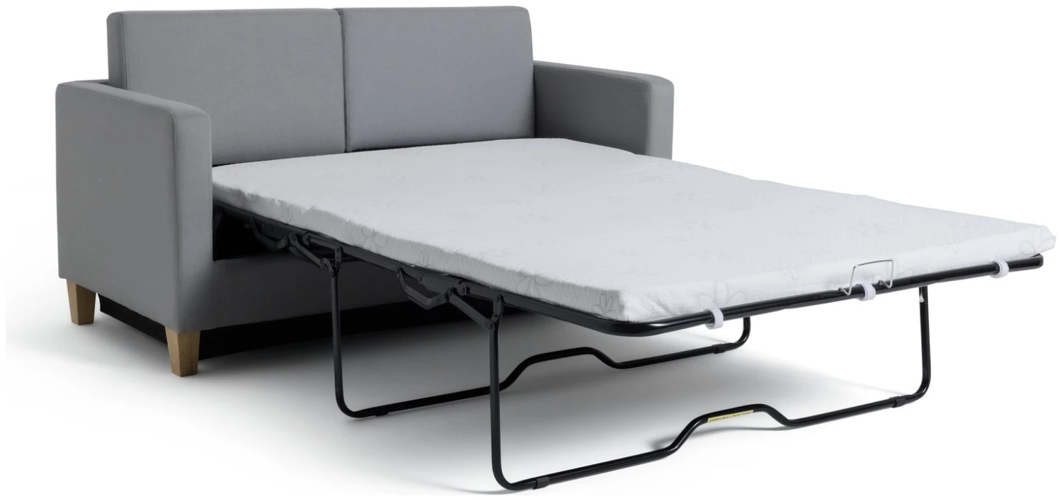 Habitat Rosie 2 Seater Fabric Sofa Bed - Light Grey - Image 2