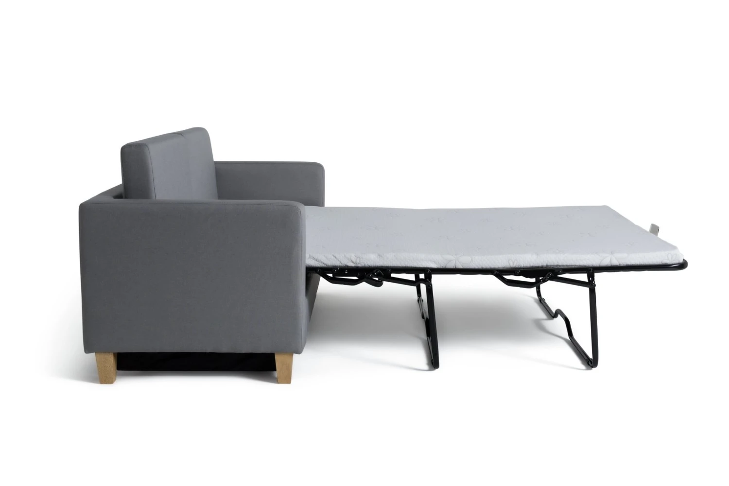 Habitat Rosie 2 Seater Fabric Sofa Bed - Light Grey - Image 4