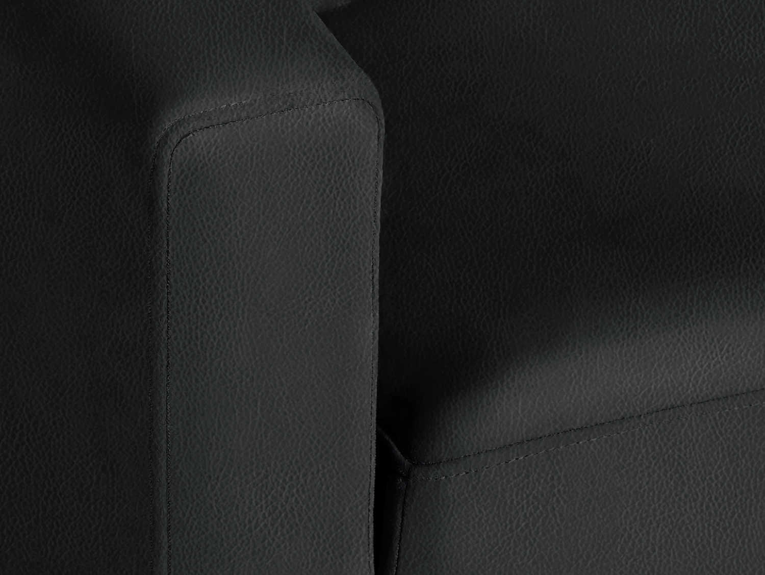 Habitat Reagan Corner Chaise Faux Leather Sofa Bed - Black - Image 7