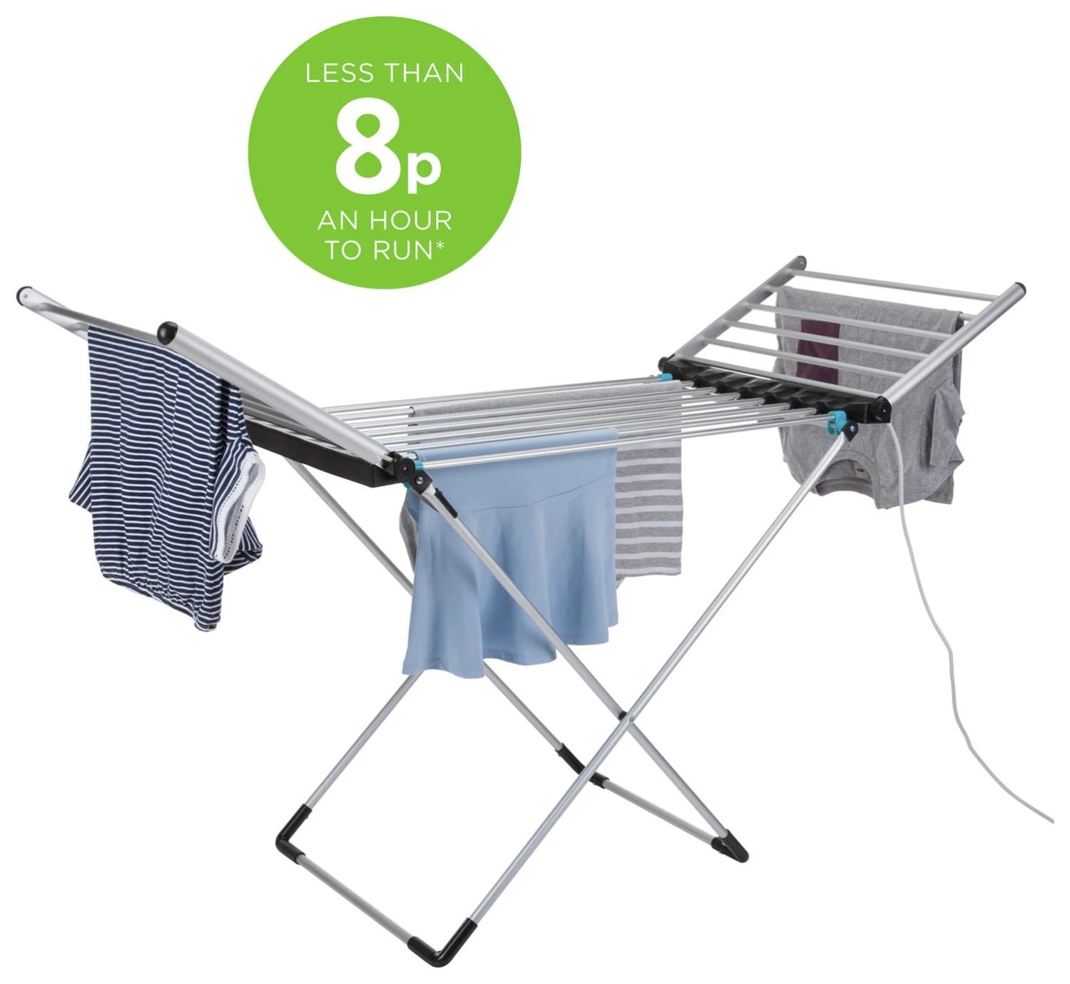 Minky Wing 12m Heated Clothes Airer With Cover - Image 9