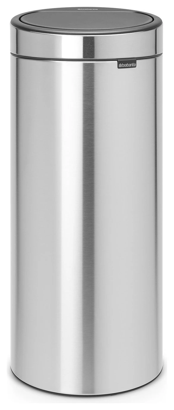 Brabantia 30 Litre Touch Top Bin - Matt Steel