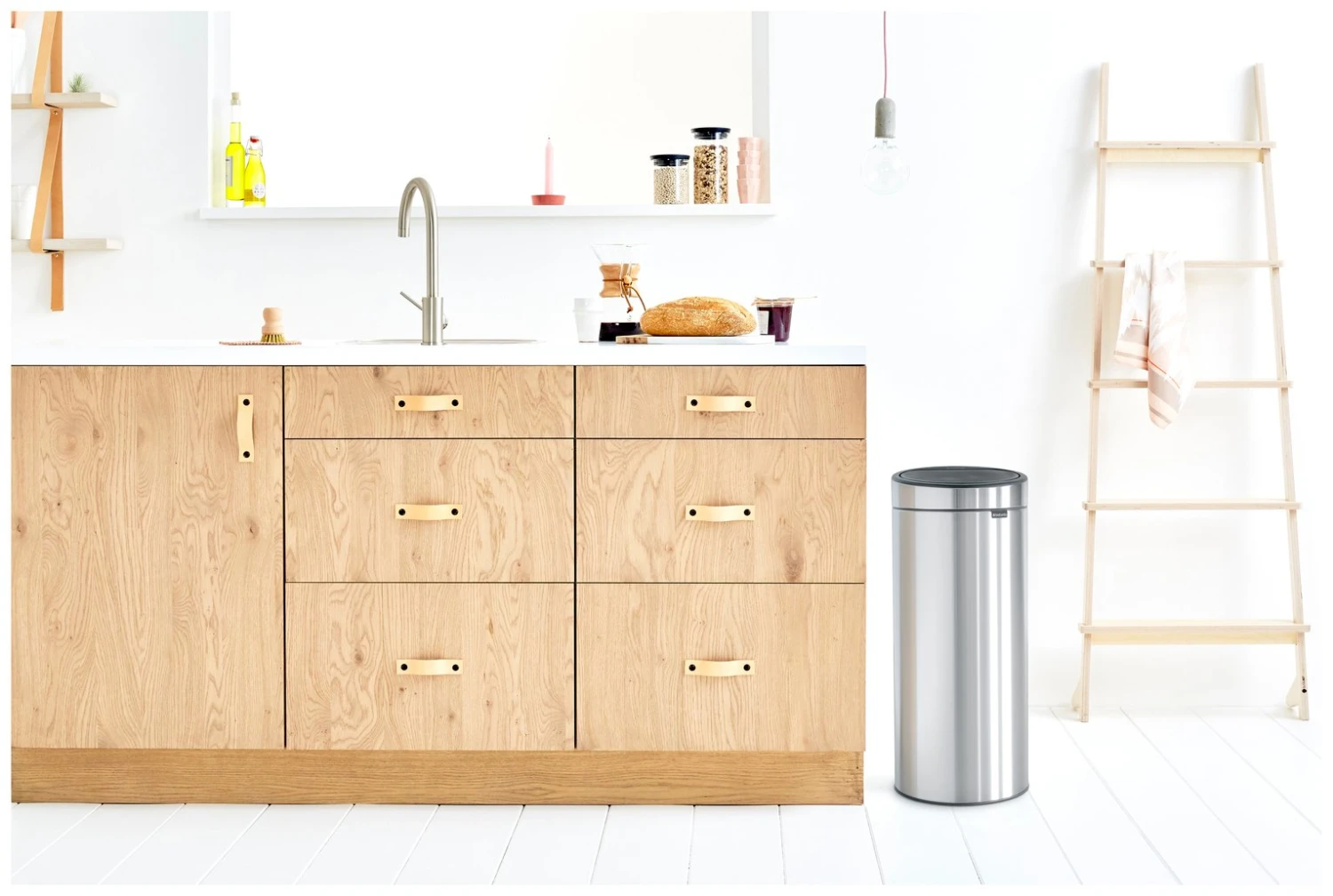 Brabantia 30 Litre Touch Top Bin - Matt Steel - Image 5