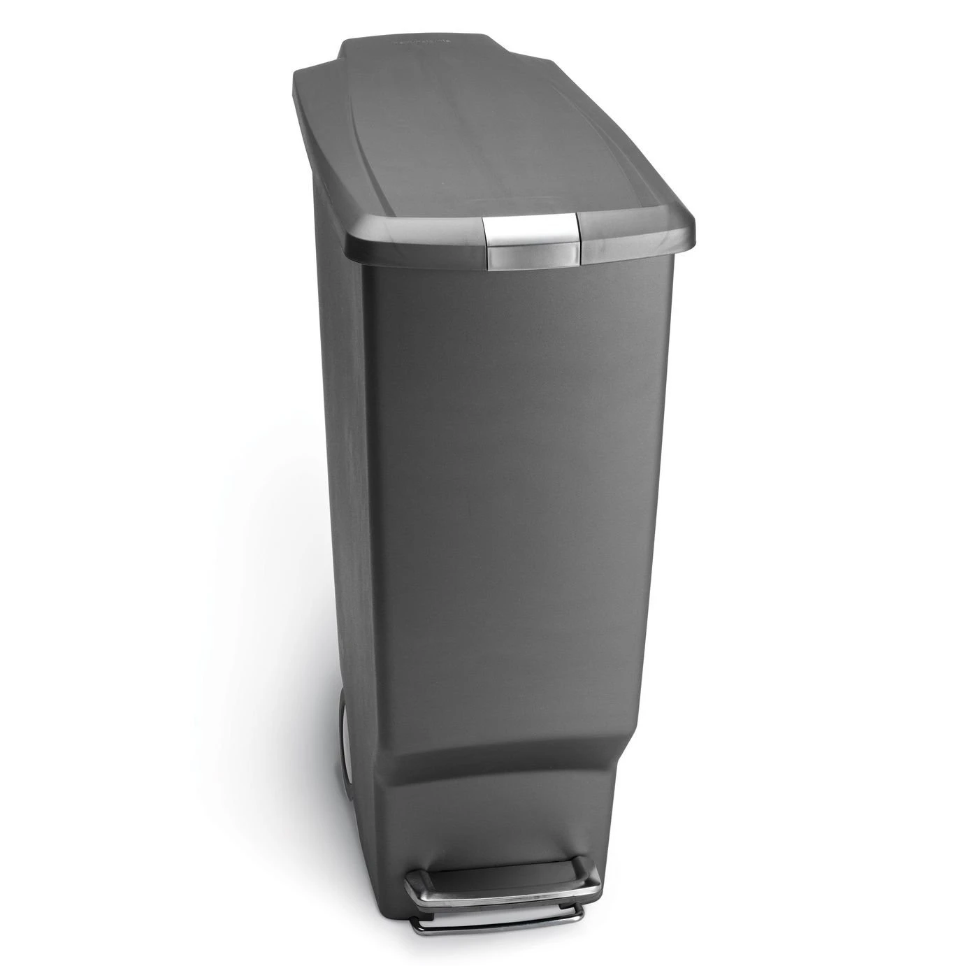 Simplehuman 40 Litre Plastic Slim Pedal Bin - Grey