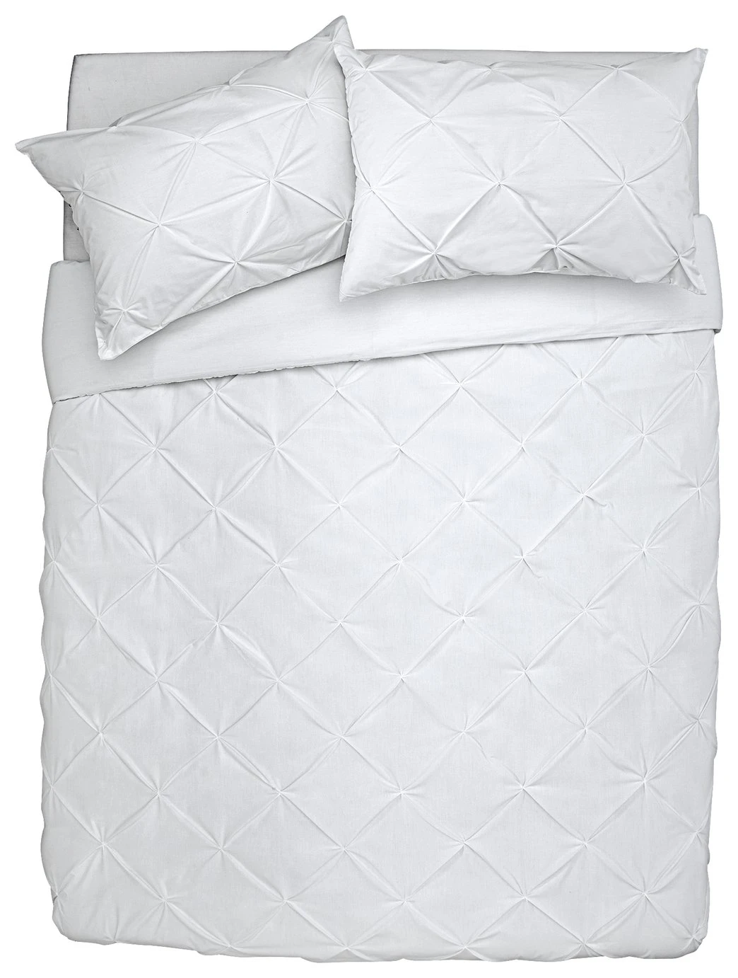 Habitat Hadley Pintuck White Bedding Set - Double - Image 2