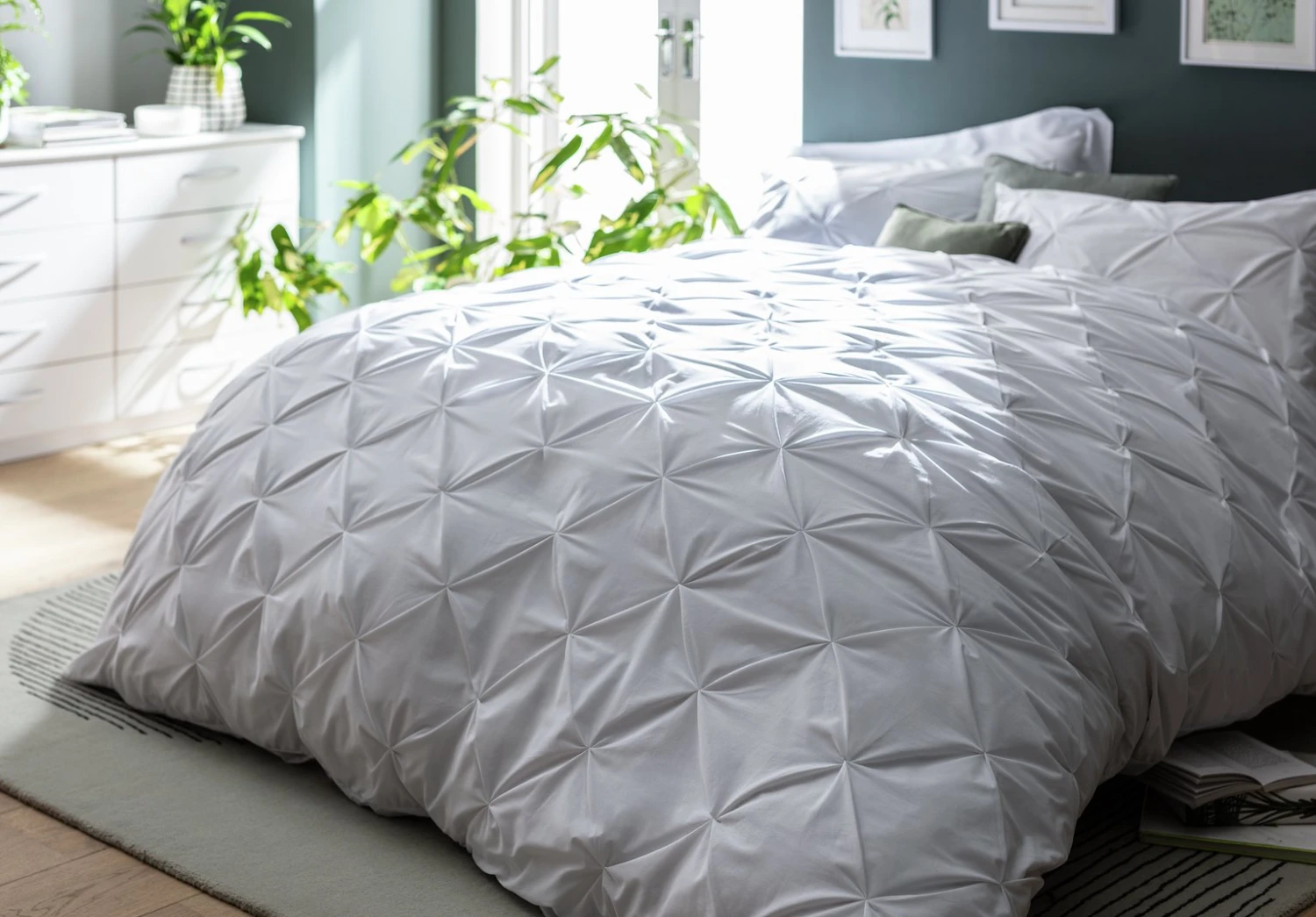 Habitat Hadley Pintuck White Bedding Set - Double - Image 4