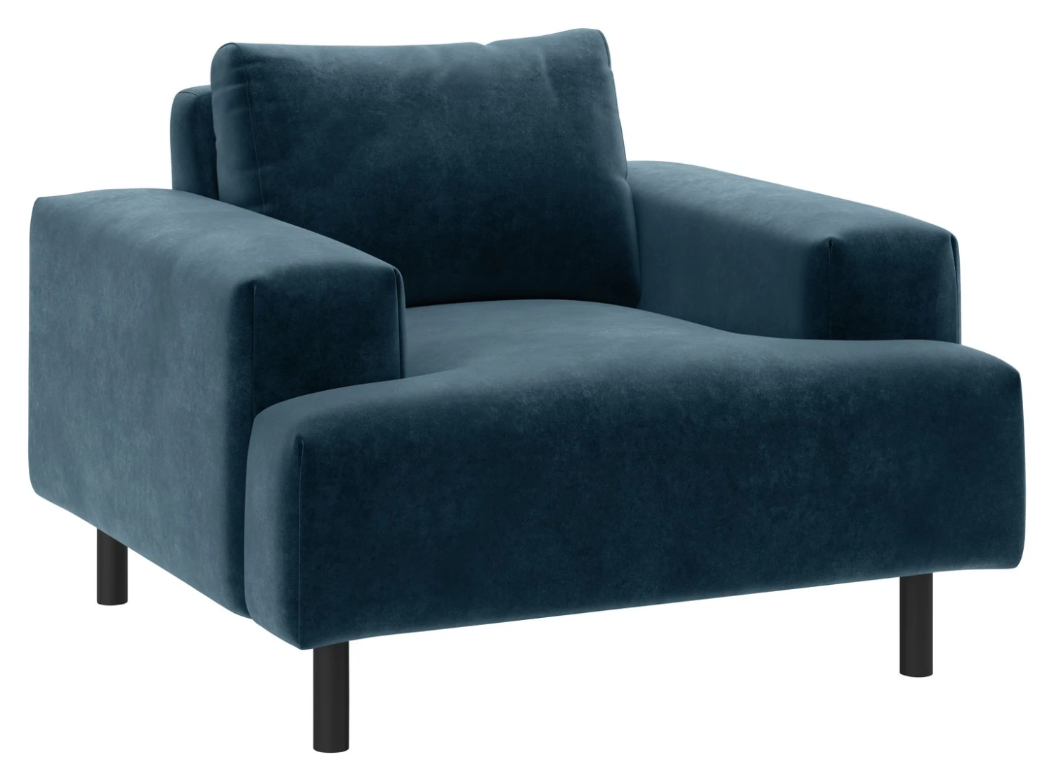 Habitat Julien Velvet Armchair - Navy - Image 5