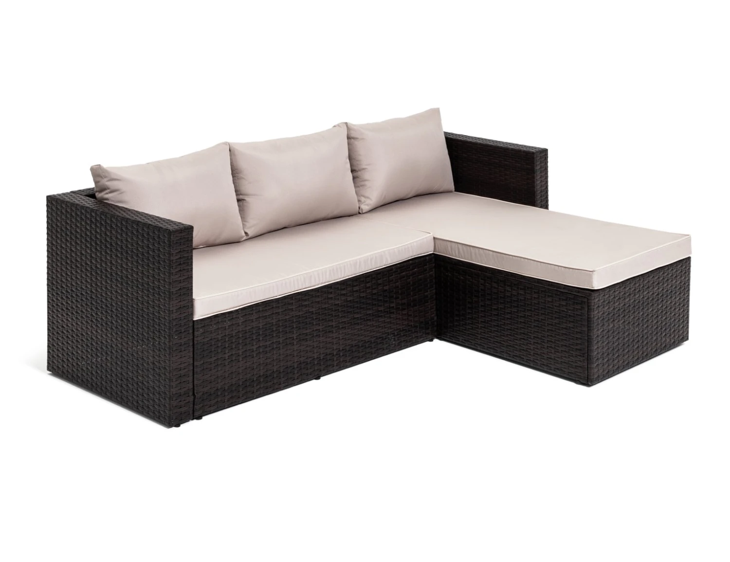 Habitat 4 Seater Rattan Effect Garden Sofa Set - Brown - Image 4