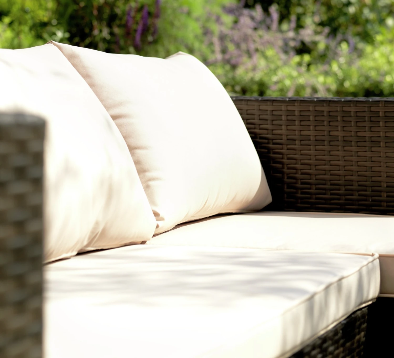 Habitat 4 Seater Rattan Effect Garden Sofa Set - Brown - Image 5