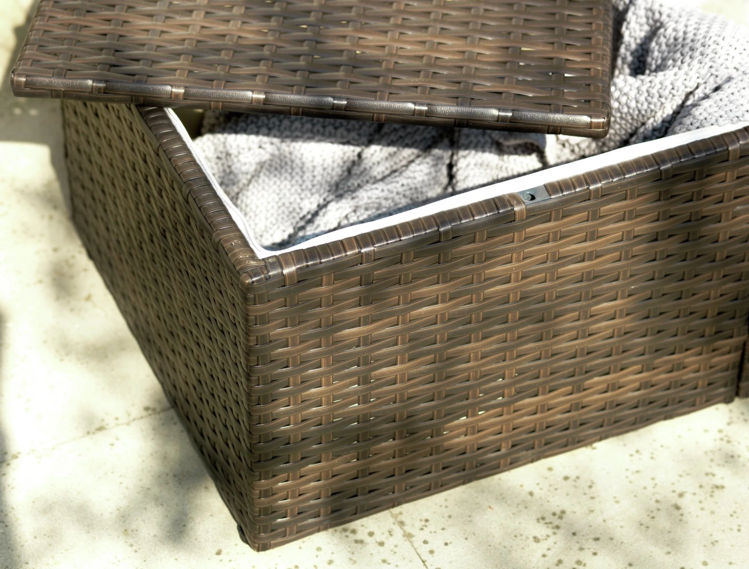 Habitat 4 Seater Rattan Effect Garden Sofa Set - Brown - Image 9