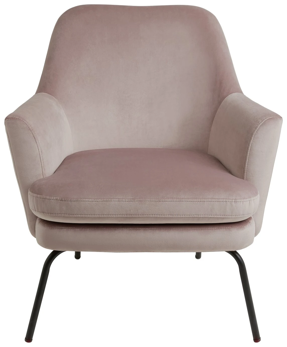 Habitat Celine Velvet Accent Chair - Pink